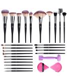 Buy BS-MALL 24-Piece Professional Makeup Brush Set - Perfect for Makeup Enthusiasts | Classic Black-Silver Design & Multi-Functional Tools - International Shipping Available - Buy Online on SooperMarket.com