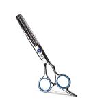 Hair Thinning Scissors Cutting Teeth Shears Professional Barber ULG Hairdressing Texturizing Salon Razor Edge Scissor Japanese Stainless Steel with Detachable Finger Ring 6.5 inch Blue - Buy Online on SooperMarket.com