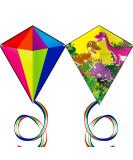HENGDA KITE Prism Dinosaur Park & Diamond Kite Set - Easy-to-Fly for Kids & Adults - Excellent Fabric - Two Sets in Individual Packaging - Accessories Included (23x27in) - Buy Online on SooperMarket.com