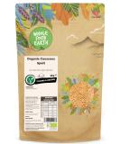Wholefood Earth Organic Spelt Couscous 3kg | Raw, GMO-Free, Vegan | High Fibre | Certified Organic - Buy Online on SooperMarket.com