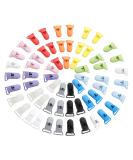 60 Pieces Pacifier Clips Holders Plastic Suspender Clips for Pacifiers Baby Pacifier Clips for DIY Teething Toys Baby Blankets Bib 12 Colors - Buy Online on SooperMarket.com