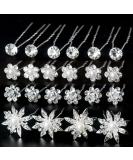 40 Pieces Bride Wedding Hair Pins, Flower Bridal Head Clip Crystal Pearl Flower Hair Barrettes U-Shape Hair Clips for Bridal Wedding Prom Women Hair Jewelry Accessories elegant flower - Buy Online on SooperMarket.com