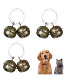 3 Set Loud Cat and Dog Bells Pet Tracker Bells Dog Bells for Collar Pet Tracker for Cats Bell Pets Collar Charm Pendant Bells for Dogs Cats Harness Training Black - Buy Online on SooperMarket.com
