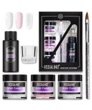 Acrylic Nail Kit - Acrylic Powder Set with Pink White Clear Colors Acrylic Powder and Acrylic Liquid with Acrylic Nail Brush Nail Acrylic Powder Set for Nails Extension Kit Nail Art Pink White Clear 3 Colors - Buy Online on SooperMarket.com