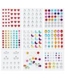 9 Sheets Festival Face Gems Stick on  Self-Adhesive Face Jewels Stickers Face Diamonds Rhinestones for Makeup  Nail Gems Stickers for Face Eye Arm Body Nail Decoration Party (Multicolored) - Buy Online on SooperMarket.com