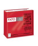 FATO One-Way Paper Napkins - Soft & Gentle 40 Pack 38x38 cm 2-Layer FSC Certified - Perfect for Steakhouse Decor - Buy Online on SooperMarket.com