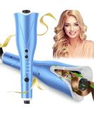 Auto Hair Curler with Large Rotating Barrel, 4 Temps, 3 Timer Settings - Blue - Buy Online on SooperMarket.com