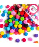 Adeweave 1 Inch 300 Pom Poms - Multicolor Pompoms for Crafts in Assorted Colors  Soft and Fluffy Large pom poms for Crafts in Reusable Zipper Bag - Buy Online on SooperMarket.com