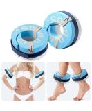 Sports alone swimming cuffs made of foam water-aerobic swimming ring with removable Velcro fastener for swimming pool fitness workout set ankle weights arm belts blue - Buy Online on SooperMarket.com