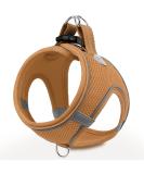 Joyal dog harness reflective soft padded dog dishes Air-Mesh breathable breast dishes for puppies small dogs XS Khaki XS breast: 34-38cm Khaki - Buy Online on SooperMarket.com
