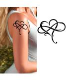 Tattoo Design 6 Sheets Temporary Tattoos for Women Adults Big Heart with Infinity Symbol Sign of Eternal Infinite Love Temporary tattoo for Men for Woman Neck Arm - Buy Online on SooperMarket.com