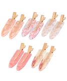 Magicsky 10PCS No Bend Hair Clips for Styling  Acrylic Resin Flat Clip  No Crease Curl Small Pin  Bang Seamless Hair Barrette Tool for Makeup-Hairstyle Accessories for Women Girls  Pink Opal - Buy Online on SooperMarket.com