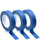 3PCS Premium Blue Painters Tape Paint Tapes Masking Tape for DIY Crafts & Arts Painting Tape with Adhesive Backing Easy Removal Paper Rolls for Decoration Labeling Packing Home (0.94IN X 65FT) - Buy Online on SooperMarket.com
