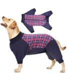 Heywean Hundebody for After Surgery - Long-Sleeved Dog Relaxation Suit Zipper Design XL Red Checked - Ideal for Post-Op Recovery for Dogs - Buy Online on SooperMarket.com