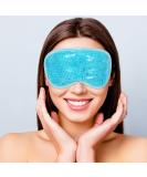 MIVORA Cooling Gel Mask for Puffy Eyes - Hot Cold Therapy for Migraine, Dark Circles, Sinus Pain - Reusable, Light Blue - Buy Online on SooperMarket.com