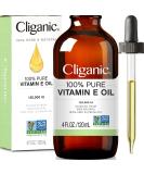 Cliganic 100% Pure Vitamin E Oil - 120,000 IU for Skin, Hair & Face - Non-GMO 4 Fl Oz - Buy Online on SooperMarket.com