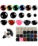 600pcs Colored Safety Eyes & Noses for Amigurumi | Plastic, 6mm-14mm, Assorted Colors - Buy Online on SooperMarket.com