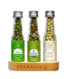 Teaballs Herbal Tea Set - Organic Mint & Ginger | 90-225 Cups | Elegant Wooden Display Gift - Buy Online on SooperMarket.com
