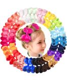JOYOYO 40Pcs 4.5" Hair Bows Alligator Clips Grosgrain Ribbon Big Bows Clips For Girls Toddlers Kids Children 20 Colors In Pairs 4.5 Inch (Pack of 40) 20 Colors in Pairs - Buy Online on SooperMarket.com