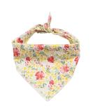 Lionet Paws Dog Bandana - Triangular Scarf for All Dog Sizes (Yellow Flower) - Stylish & Durable Headscarf for Pets - Buy Online on SooperMarket.com