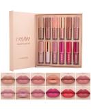 KIMIEYE 12Pcs Velvet Matte Liquid Lipstick Set, Waterproof Long Lasting Non-Stick Cup Not Fade Nude Lip Gloss Set, UP TO 24 HOURS, Professional Lip Makeup Gift Kit for Women - Buy Online on SooperMarket.com