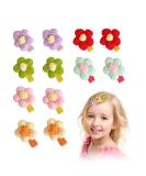Shop Dhweku 12pc Baby Hair Clips - Cute Plush Flower Hairpins & Accessories for Baby Girls - Buy Online on SooperMarket.com