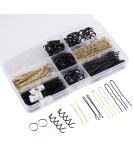 343 pieces of hairpins metal wave shape hair clips bobby pins U-hair clips hairpins spiral hairpins hair tie hair clip set with storage box for children girls hairdressing salon 1 hairpins set - Buy Online on SooperMarket.com