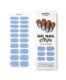 MOYOU LONDON Semi Cured Gel Nail Wraps - Baby Blue | 20 Pcs Salon-Quality Gel Nail Polish Strips with Nail File & Cuticle Stick | UV/LED Lamp Required - Buy Online on SooperMarket.com