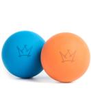 Rudelk nig Dog Ball - Indestructible Natural Rubber - 2-Pack Orange & Blue - 6.5cm - Perfect for Dogs - International Shipping - Buy Online on SooperMarket.com