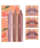 Fusang 3Pcs Nude Matte Lipstick Set - Long Lasting & Nourishing Lipgloss Set | Waterproof Velvet Lip Gloss Set | Crayon Matte Lip Stain for Women - Buy Online on SooperMarket.com