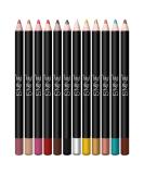 IS'MINE Matte & Shimmer Lip Liner Pencil Set - 12 Assorted Colors | Waterproof & Longwear Lip Makeup | Ultra Fine Soft Pencils - Buy Online on SooperMarket.com