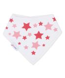 Dotty Fish Baby Bandana Bibs - Super Absorbent Teething Bibs for Girls Boys Unisex | Organic Cotton, One Size, Pink Stars - Buy Online on SooperMarket.com