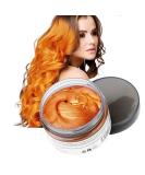Temporary Hair Wax Color | Washable Orange Hair Styling Cream for Men & Women | Natural Ingredients 120g - Buy Online on SooperMarket.com