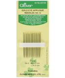 Clover Gold Eye Applique Needles No. 9 - Metal | Pack of 5 - Buy Online on SooperMarket.com