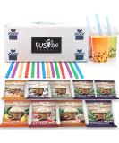 DIY Bubble Tea Kit - 6 Flavors, 36 Drinks, Taro, Lychee, Coconut, Mango, Milk Tea, Thai Tea, Straws - Authentic Boba Tea Kit - Buy Online on SooperMarket.com