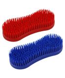 2 Pcs Silicone Horse Cleaning Grooming Brush Horse Grooming Brush Equestrian Massage Tool for Horse Grooming Care - Buy Online on SooperMarket.com