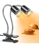 IOOTSEA Reptile Aquarium Heat Lamp 50W, Double Head UVA UVB Bulbs, Adjustable Holder for Turtle Lizard Snake - Pet Heating Light - Buy Online on SooperMarket.com