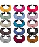 Siquk 15-Piece Silk Wide Knot Turban Headbands for Women - Top Knotted Style - Buy Online on SooperMarket.com