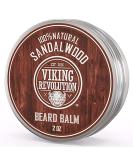 Beard Balm with Sandalwood Scent and Argan & Jojoba Oils- Styles, Strengthens & Softens Beards & Mustaches - Leave in Conditioner Wax for Men by Viking Revolution (1 Pack) 2 Ounce (Pack of 1) - Buy Online on SooperMarket.com