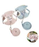2 Pcs Adjustable Rabbit Leash Rabbit Accessories Rabbit Leash Small Dog Harnesses Adjustable Soft Padded Pet Vest Harness and Lead Set for Bunny Puppy Kitten and Other Small Animals (Pink Blue) - Buy Online on SooperMarket.com
