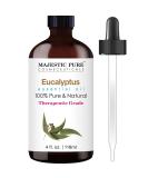 MAJESTIC PURE Eucalyptus Essential Oil - Therapeutic Grade - 4 fl oz - Buy Online on SooperMarket.com
