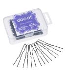 100 Pack Black U Shaped Bun Hair Pins (6 cm) with Storage Box and Bag - 100 Count - Buy Online on SooperMarket.com