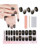 EBANKU Hot Gold Gel Nail Strips - Long Lasting, Waterproof, Real Nail Polish Wraps - Buy Online on SooperMarket.com