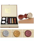Mingting Wax Seal Stamp Kit Mingting Classical Old-Fashioned Antique Wax Stamp Seal Kit Initial Letters Alphabet Set Gift Box with Vintage Wooden Handle and Brass Color Head(S) - Buy Online on SooperMarket.com