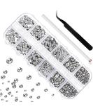 Sularpek 1440 Pcs Rhinestones Nail Gems Set with Tools - Crystal Flat Back Gems for Nail and Face Art | Includes Tweezers and Dotting Pen - Buy Online on SooperMarket.com