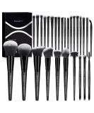 Professional 28-Piece Makeup Brush Set - Premium Face Eyes & Lips Brushes in Black Gift Box | Magefy - Buy Online on SooperMarket.com