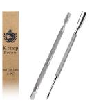 Cuticle Pusher Dual Sided - Sharp Edge Spoon Shaped Double Ended Cuticle Pusher Remover Cleaner Surgical Medical Grade Stainless Steel Manicure Pedicure Nail Art Care Tools 2 Pc Set By Krisp Beauty - Buy Online on SooperMarket.com