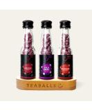 TEABALLS - Trio Fruits Black Selection Cherry Wildberry Strawberry (3 x 15 g) | 3 Black Bundle Including Wooden Stand | 90 - 225 Cups of Tea - Buy Online on SooperMarket.com