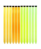 12 Pcs Colored Hair Extensions Colorful Clip in Hair Extensions 22 inch Synthetic Straight Hair Extensions for Kids Girls Women Bright yellow - Buy Online on SooperMarket.com