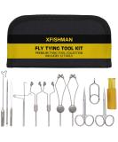 XFISHMAN Fly Tying Tool Kit 7-8-12 in 1 with Bobbin Finisher Scissors Vise Hackle Hair Stacker Fly Fishing Tying Tools Set  B Premium 12 in 1 Fly Tying Tools Kit - Buy Online on SooperMarket.com